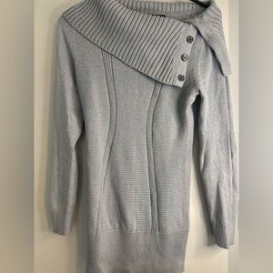 Style and Co. silver sweater pullover cowl neck size M